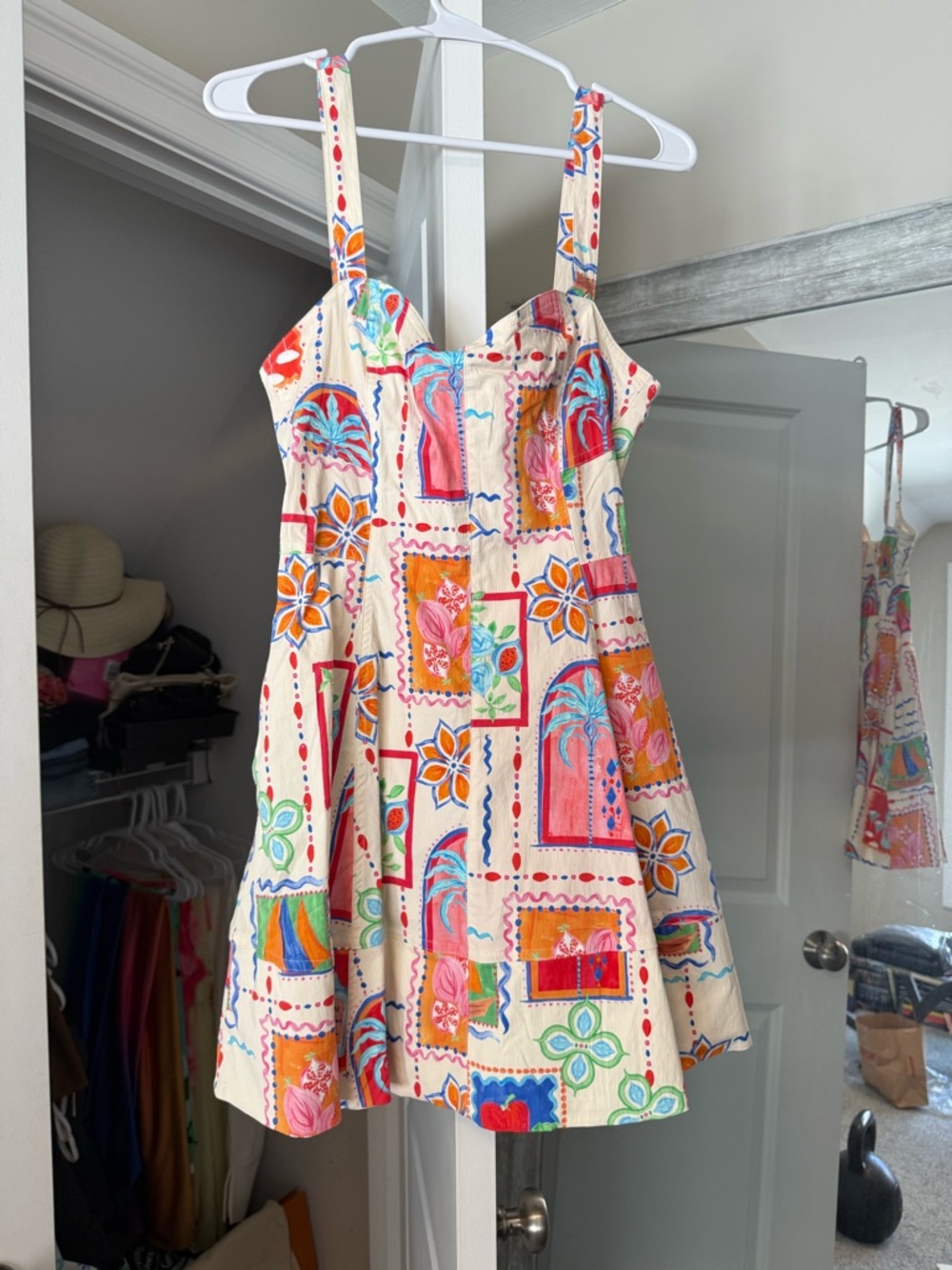 Avec Les Filles Cream Mini Dress